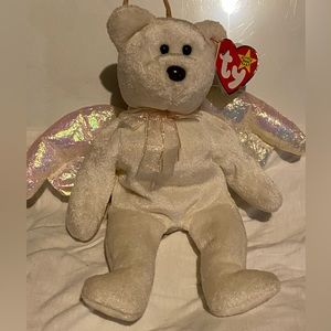 Ty Beanie Babies Halo the Angel Bear BROWN nose. Has #425 stamped on inside.